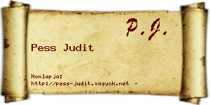 Pess Judit névjegykártya